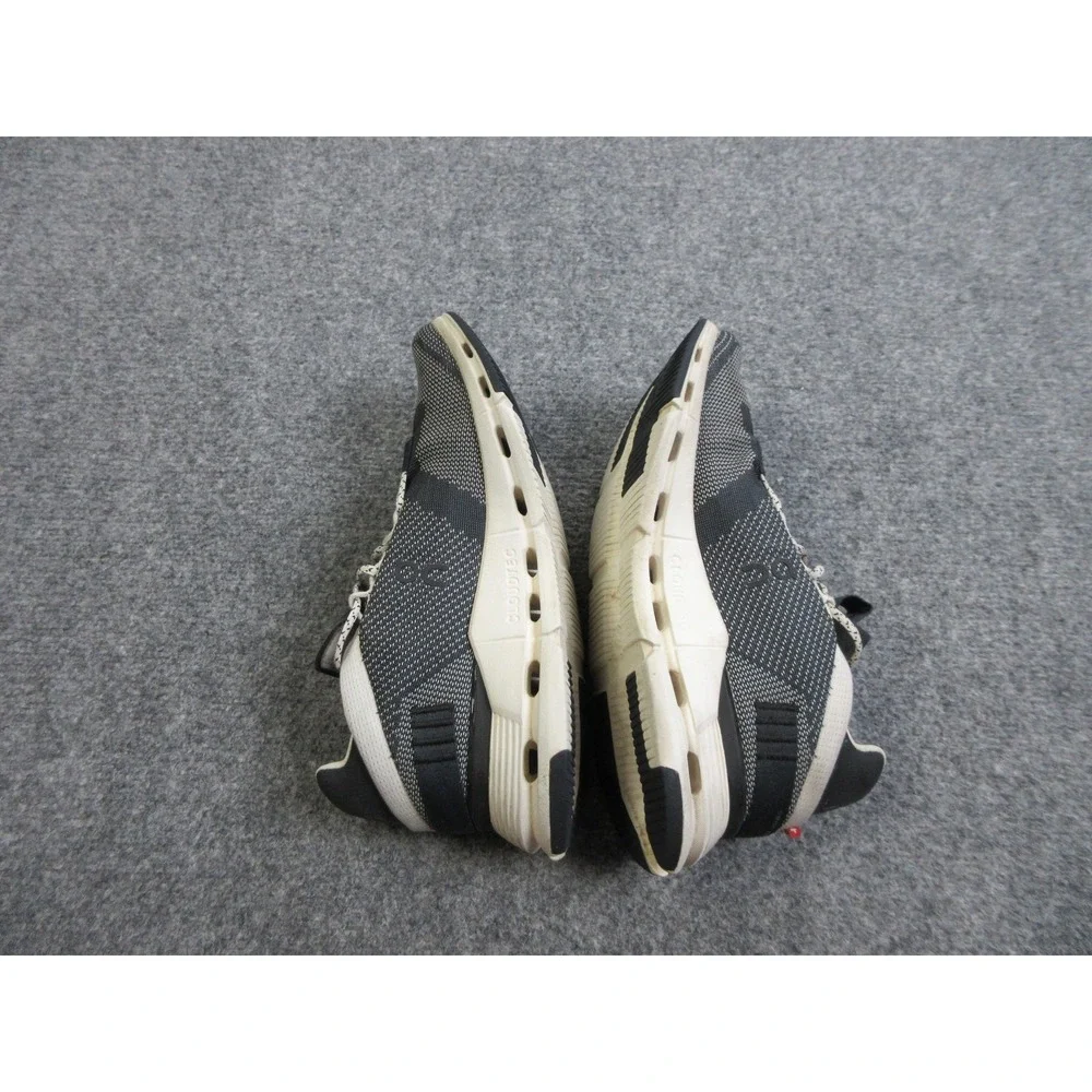 On Cloudnova Shoes Womens Size 8.5 Black White CloudTec Swiss Running Sneakers